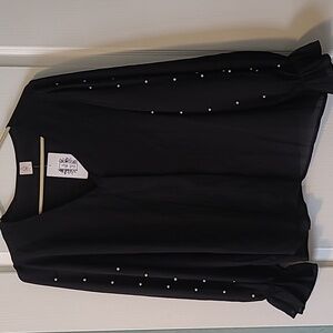 Pearl Sleeve Sheer Top